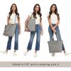 imageLarge Carryall Tote Bag for Women  Lightweight Nylon Zipper Top Weekender Travel Beach Bag Personal Item wLuggage SleeveRed Buffalo Plaid