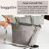 imageLarge Carryall Tote Bag for Women  Lightweight Nylon Zipper Top Weekender Travel Beach Bag Personal Item wLuggage SleeveSeaside Blue