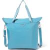 imageLarge Carryall Tote Bag for Women  Lightweight Nylon Zipper Top Weekender Travel Beach Bag Personal Item wLuggage SleeveSeaside Blue