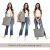 imageLarge Carryall Tote Bag for Women  Lightweight Nylon Zipper Top Weekender Travel Beach Bag Personal Item wLuggage SleeveSterling Shimmer
