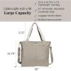 imageLarge Carryall Tote Bag for Women  Lightweight Nylon Zipper Top Weekender Travel Beach Bag Personal Item wLuggage SleeveSterling Shimmer