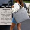 imageLarge Carryall Tote Bag for Women  Lightweight Nylon Zipper Top Weekender Travel Beach Bag Personal Item wLuggage SleeveSterling Shimmer