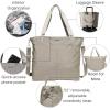 imageLarge Carryall Tote Bag for Women  Lightweight Nylon Zipper Top Weekender Travel Beach Bag Personal Item wLuggage SleeveSterling Shimmer