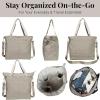 imageLarge Carryall Tote Bag for Women  Lightweight Nylon Zipper Top Weekender Travel Beach Bag Personal Item wLuggage SleeveSterling Shimmer