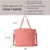 imageLarge Carryall Tote Bag for Women  Lightweight Nylon Zipper Top Weekender Travel Beach Bag Personal Item wLuggage SleeveTerracotta