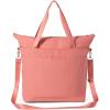 imageLarge Carryall Tote Bag for Women  Lightweight Nylon Zipper Top Weekender Travel Beach Bag Personal Item wLuggage SleeveTerracotta