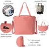 imageLarge Carryall Tote Bag for Women  Lightweight Nylon Zipper Top Weekender Travel Beach Bag Personal Item wLuggage SleeveTerracotta