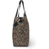 imageLarge Carryall Tote Bag for Women  Lightweight Nylon Zipper Top Weekender Travel Beach Bag Personal Item wLuggage SleeveWild Cheetah