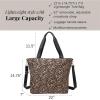 imageLarge Carryall Tote Bag for Women  Lightweight Nylon Zipper Top Weekender Travel Beach Bag Personal Item wLuggage SleeveWild Cheetah