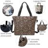 imageLarge Carryall Tote Bag for Women  Lightweight Nylon Zipper Top Weekender Travel Beach Bag Personal Item wLuggage SleeveWild Cheetah