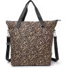 imageLarge Carryall Tote Bag for Women  Lightweight Nylon Zipper Top Weekender Travel Beach Bag Personal Item wLuggage SleeveWild Cheetah