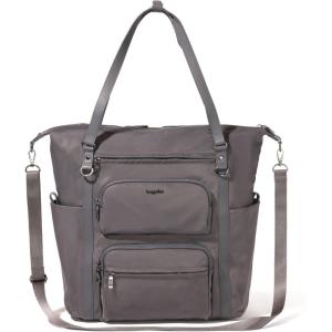 imageBaggallini Nolita Convertible Backpack  14x11 Inch Travel Backpack with 16 Inch Laptop Sleeve  Lightweight Luggage BackpackSmoke Twill