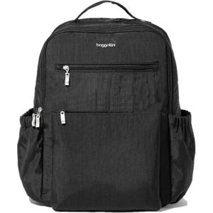 imageBaggallini Tribeca Expandable Laptop Backpack  15quotx11quot Lightweight Work Travel Bag wLuggage Sleeve ampamp RFIDBlack