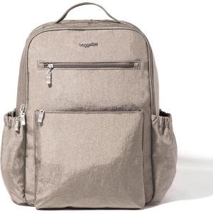 imageBaggallini Tribeca Expandable Laptop Backpack  15quotx11quot Lightweight Work Travel Bag wLuggage Sleeve ampamp RFIDSterling Shimmer