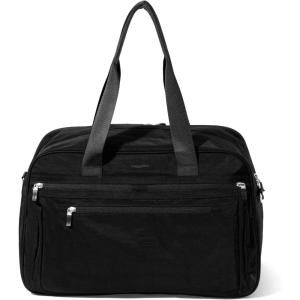 imageBaggallini Weekender Expandable Duffel  Lightweight 11x17 Inch Overnight Travel BagBlack