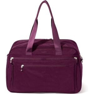 imageBaggallini Weekender Expandable Duffel  Lightweight 11x17 Inch Overnight Travel BagMulberry