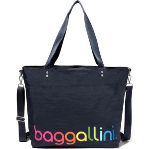 imageLarge Carryall Tote Bag for Women  Lightweight Nylon Zipper Top Weekender Travel Beach Bag Personal Item wLuggage SleeveBaggallini Rainbow