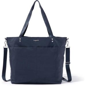 imageLarge Carryall Tote Bag for Women  Lightweight Nylon Zipper Top Weekender Travel Beach Bag Personal Item wLuggage SleeveFrench Navy