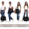 imageBaggallini Overnight Expandable Laptop Tote  Lightweight Travel Bag for WomenBlack Cheetah Emboss