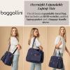 imageBaggallini Overnight Expandable Laptop Tote  Lightweight Travel Bag for WomenBlack Cheetah Emboss