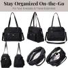 imageBaggallini Overnight Expandable Laptop Tote  Lightweight Travel Bag for WomenBlack Cheetah Emboss
