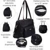 imageBaggallini Overnight Expandable Laptop Tote  Lightweight Travel Bag for WomenBlack Cheetah Emboss
