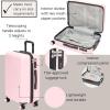 imageBaggallini Set Wave 22 4 Wheel Hardside CarryOn Luggage  Lightweight Carry On Suitcase with WheelsBagg Pink Hardside