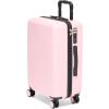 imageBaggallini Set Wave 22 4 Wheel Hardside CarryOn Luggage  Lightweight Carry On Suitcase with WheelsBagg Pink Hardside