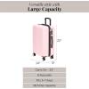 imageBaggallini Set Wave 22 4 Wheel Hardside CarryOn Luggage  Lightweight Carry On Suitcase with WheelsBagg Pink Hardside