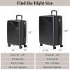 imageBaggallini Set Wave 22 4 Wheel Hardside CarryOn Luggage  Lightweight Carry On Suitcase with WheelsBlack Hardside