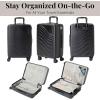 imageBaggallini Set Wave 22 4 Wheel Hardside CarryOn Luggage  Lightweight Carry On Suitcase with WheelsBlack Hardside