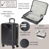 imageBaggallini Set Wave 22 4 Wheel Hardside CarryOn Luggage  Lightweight Carry On Suitcase with WheelsBlack Hardside