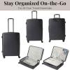 imageBaggallini Set Wave 22 4 Wheel Hardside CarryOn Luggage  Lightweight Carry On Suitcase with WheelsBlack Hardside