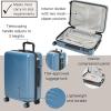 imageBaggallini Set Wave 22 4 Wheel Hardside CarryOn Luggage  Lightweight Carry On Suitcase with WheelsMist Hardside