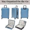 imageBaggallini Set Wave 22 4 Wheel Hardside CarryOn Luggage  Lightweight Carry On Suitcase with WheelsMist Hardside