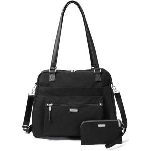 imageBaggallini Overnight Expandable Laptop Tote  Lightweight Travel Bag for WomenBlack