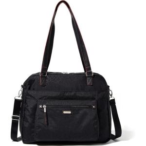 imageBaggallini Overnight Expandable Laptop Tote  Lightweight Travel Bag for WomenBlack Cheetah Emboss