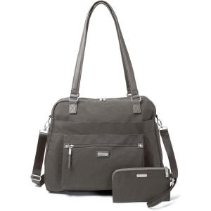 imageBaggallini Overnight Expandable Laptop Tote  Lightweight Travel Bag for WomenSterling Shimmer