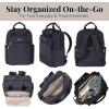 imageBaggallini Commuter Laptop Lightweight 15x11 Travel Backpack WRFID ampamp Luggage SleeveFrench Navy