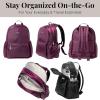 imageBaggallini Essential Laptop Backpack  16x12 Inch Travel Backpack with 16quot Laptop Sleeve  Lightweight Luggage BackpackMulberry