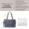 imageBaggallini Essential Laptop Tote  Work Tote Bag with Laptop Sleeve  Lightweight Travel Crossbody Shoulder Bag for WomenCharcoal Gray
