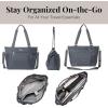 imageBaggallini Essential Laptop Tote  Work Tote Bag with Laptop Sleeve  Lightweight Travel Crossbody Shoulder Bag for WomenCharcoal Gray