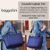 imageBaggallini Essential Laptop Tote  Work Tote Bag with Laptop Sleeve  Lightweight Travel Crossbody Shoulder Bag for WomenLight Khaki