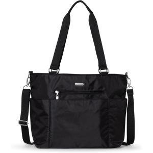 imageBaggallini Essential Laptop Tote  Work Tote Bag with Laptop Sleeve  Lightweight Travel Crossbody Shoulder Bag for WomenBlack