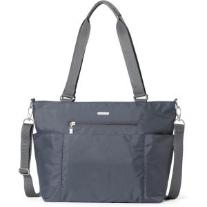 imageBaggallini Essential Laptop Tote  Work Tote Bag with Laptop Sleeve  Lightweight Travel Crossbody Shoulder Bag for WomenCharcoal Gray