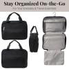 imageBaggallini Unisexs Large Hanging Travel Toiletry KitLightweight 8x11 Inch Makeup Bag ToilteryBlack