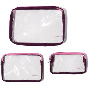 imageBaggallini Clear Travel PouchesMulberry Color Block