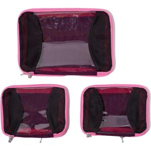 imageBaggallini Compression Cube 3piece set  Lightweight Compression Packing Cubes for TravelMulberry Color Block