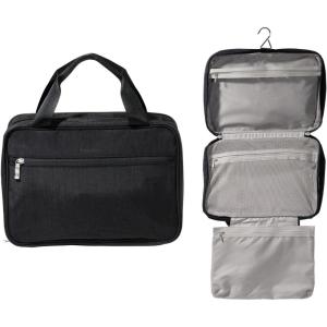 imageBaggallini Unisexs Large Hanging Travel Toiletry KitLightweight 8x11 Inch Makeup Bag ToilteryBlack