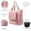 imageBaggallini Carryall Expandable Lightweight Travel Tote 22quot Packable Folding Compact Nylon Washable Weekender wLuggage SleeveBallet Pink